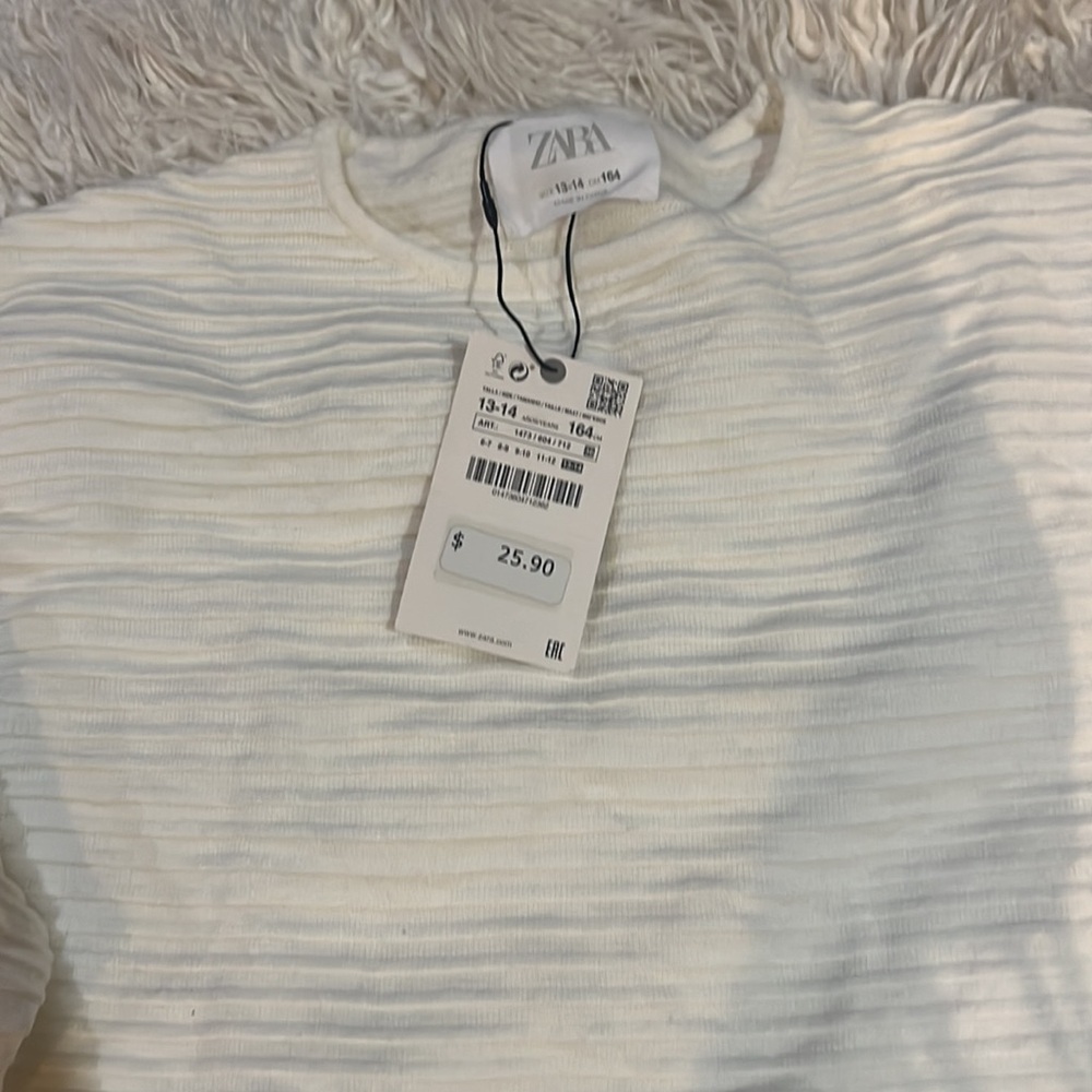 White Ribbed Zara Sweater - Picture 2 of 2